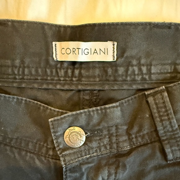 Men’s Cortigiani Lightweight Black Pants – 100% Cotton – Made in Italy - Picture 3 of 5